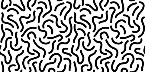 Seamless black and white geometric pattern. Hipster Memphis style.