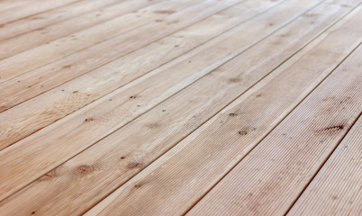 wooden terrace made of Siberian larch background