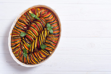 Traditional French cooked provencal vegetable dish - Ratatouille