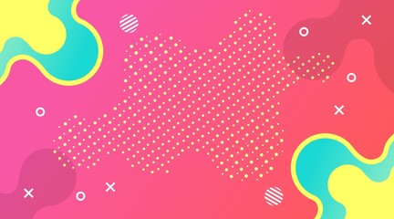 Wall Mural - Dynamic Modern Fluid gradient background with shapes composition