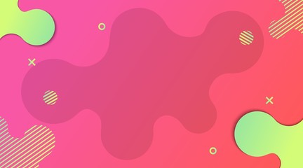 Wall Mural - Dynamic Modern Fluid gradient background with shapes composition