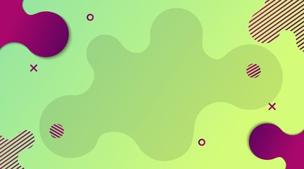 Wall Mural - Dynamic Modern Fluid gradient background with shapes composition
