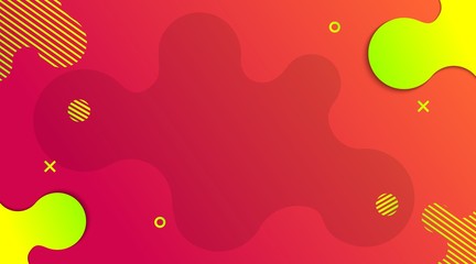 Wall Mural - Dynamic Modern Fluid gradient background with shapes composition