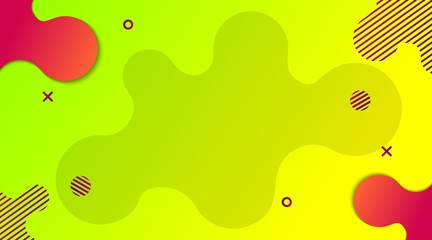 Wall Mural - Dynamic Modern Fluid gradient background with shapes composition