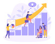 © Suesse - Career growth startup ladder people flat vector