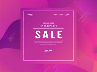 Wall Mural - Modern abstract gradient background in liquid and fluid style. Trend design of the world. 3D illustration template for web banner, business presentation, discount, advertisement.