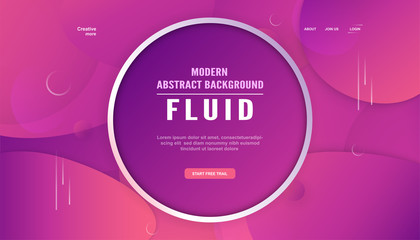 Wall Mural - Modern abstract gradient background in liquid and fluid style. Trend design of the world. 3D illustration template for web banner, business presentation, discount, advertisement.