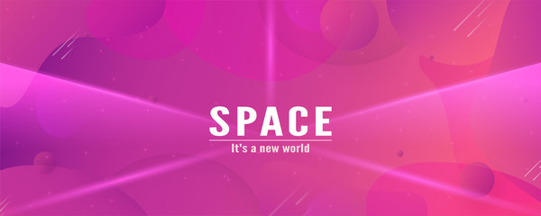 Wall Mural - Modern abstract gradient background in liquid and fluid style. Trend creation of the world. 3D illustration template design in concept of space in the galaxy of the universe.
