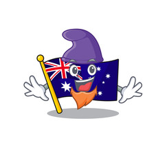 Canvas Print - Elf australian flag clings to cartoon wall