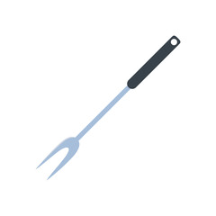 Sticker - fork cooking icon on white background