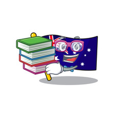 Sticker - Student with book flag australia isolated in the mascot