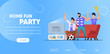 Home Fun Party Horizontal Banner, Friends Company