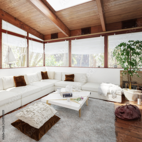 Cuadros en Lienzo Ausbau an der Veranda (Focus) - 3d Visualisierung