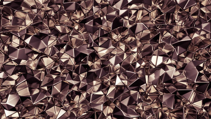  Abstract triangle crystal background. 3d illustration, 3d rendering.