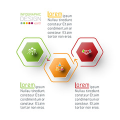 Wall Mural - Hexagon inforgraphics on vector graphic art.
