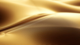 Fototapeta Paryż - Particle drapery luxury gold background. 3d illustration, 3d rendering.