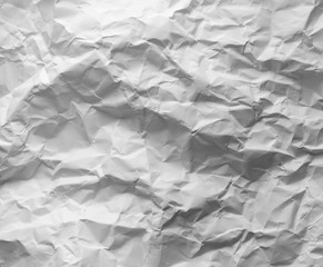 White blank wrinkled paper