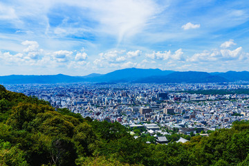 Wall Mural - Landscape of Kyoto city in summer Japan