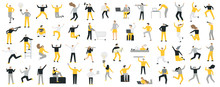Set Of Business People Flat Icons