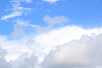 white fluffy cumulus clouds background