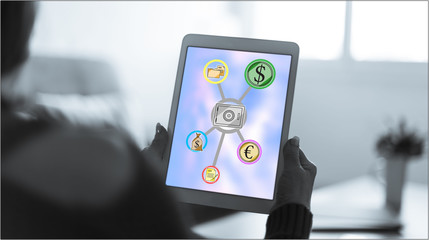 Security concept on a tablet