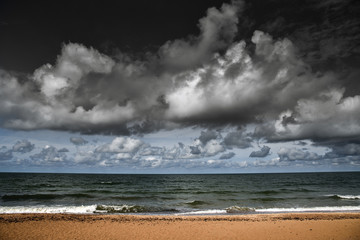 Cloudy day by Baltic sea, Liepaja, Latvia.