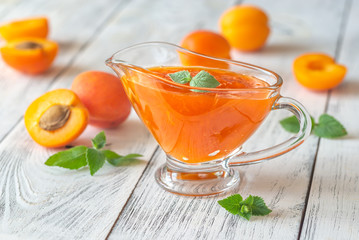 Sticker - Glass vase of apricot jam