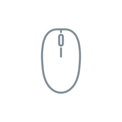 Fototapete - wireless computer mouse outline flat icon. Single high quality outline logo symbol for web design or mobile app. Thin line sign design logo. gray icon pictogram isolated on white background