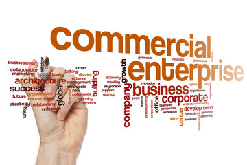 Wall Mural - Commercial enterprise word cloud