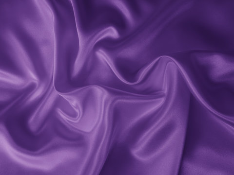Wall Mural - Beautiful smooth elegant wavy violet purple satin silk luxury cloth fabric texture, abstract background design. Card or banner.