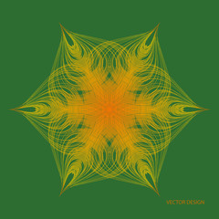 Fototapete - Vector design star background. Round wave modern abstract element