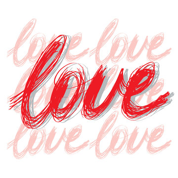 Love hand lettering motivation poster