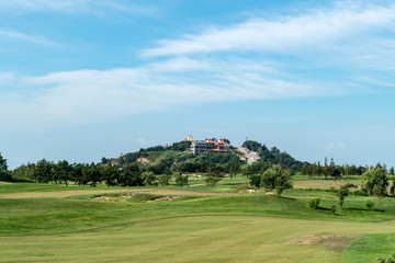 Wall Mural - A large grassland on golf course, Qingdao, China