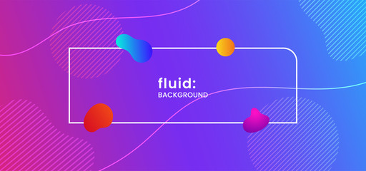 Fototapete - Simple dynamic liquid geometric shape background design with stripe line element vector illustration.