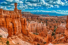 View Of Hoodoos Including  Thor's Hammer In Bryce Canyon National Park