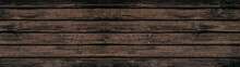 Alte Dunkle Rustikale Holztextur - Holz Hintergrund Panorama Lang