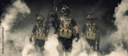 Cuadros en Lienzo special forces soldier , military concept