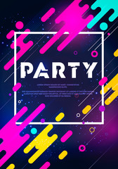 Poster - Vector Illustration Abstract Retro Background Party Poster