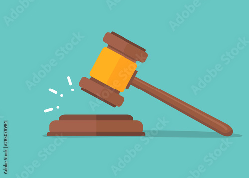 Judje hammer icon law gavel Tableau sur Toile