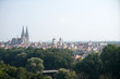 The cathedral St Peter built in Regensburg in gothic still