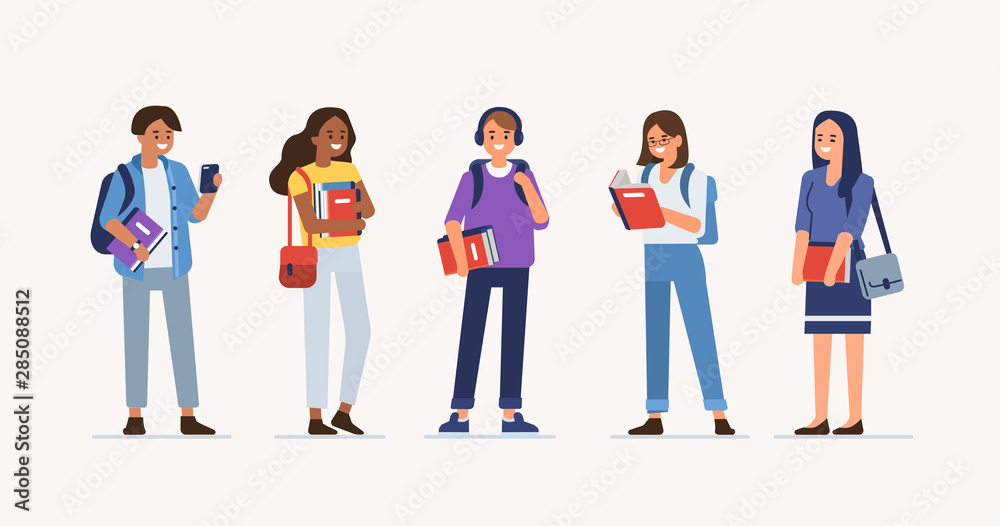 students Stock Vector | Adobe Stock