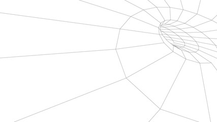 Poster - Tunnel or wormhole. Vector abstract background. 3D tunnel grid. Futuristic perspective grid background texture.