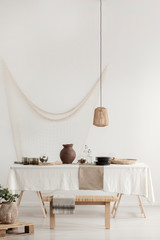 Wall Mural - picture presenting bright minimal dining room interior