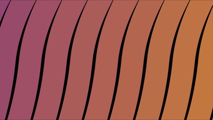 Poster - Graphic design of striped background moving waves. Animation. Abstraction of colorful moving wavy striped background.