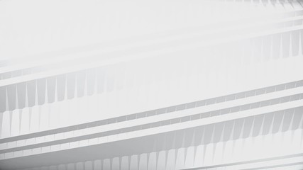 Poster - Abstraction of rotating geometric spiral in 3d rendering on white background. Animation. Modern looped animation background. Seamless motion design.