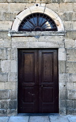 Wall Mural - door of an old Greek church