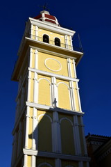 church tower in the Greek island of Zakynthos