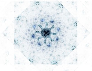 Poster - Abstract fractal color background with crossing circles and oval. Motion illustration.