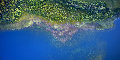Wall Mural - Aerial landscape from the drone - coastline