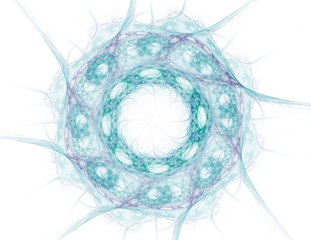 Poster - Computer generated fractal artwork for creative design, art and entertainment. Background with rotating spheres.